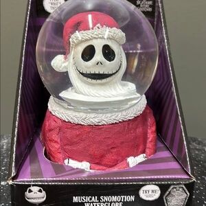 Nightmare Before Christmas Santa Jack Musical Snowmotion Waterglobe